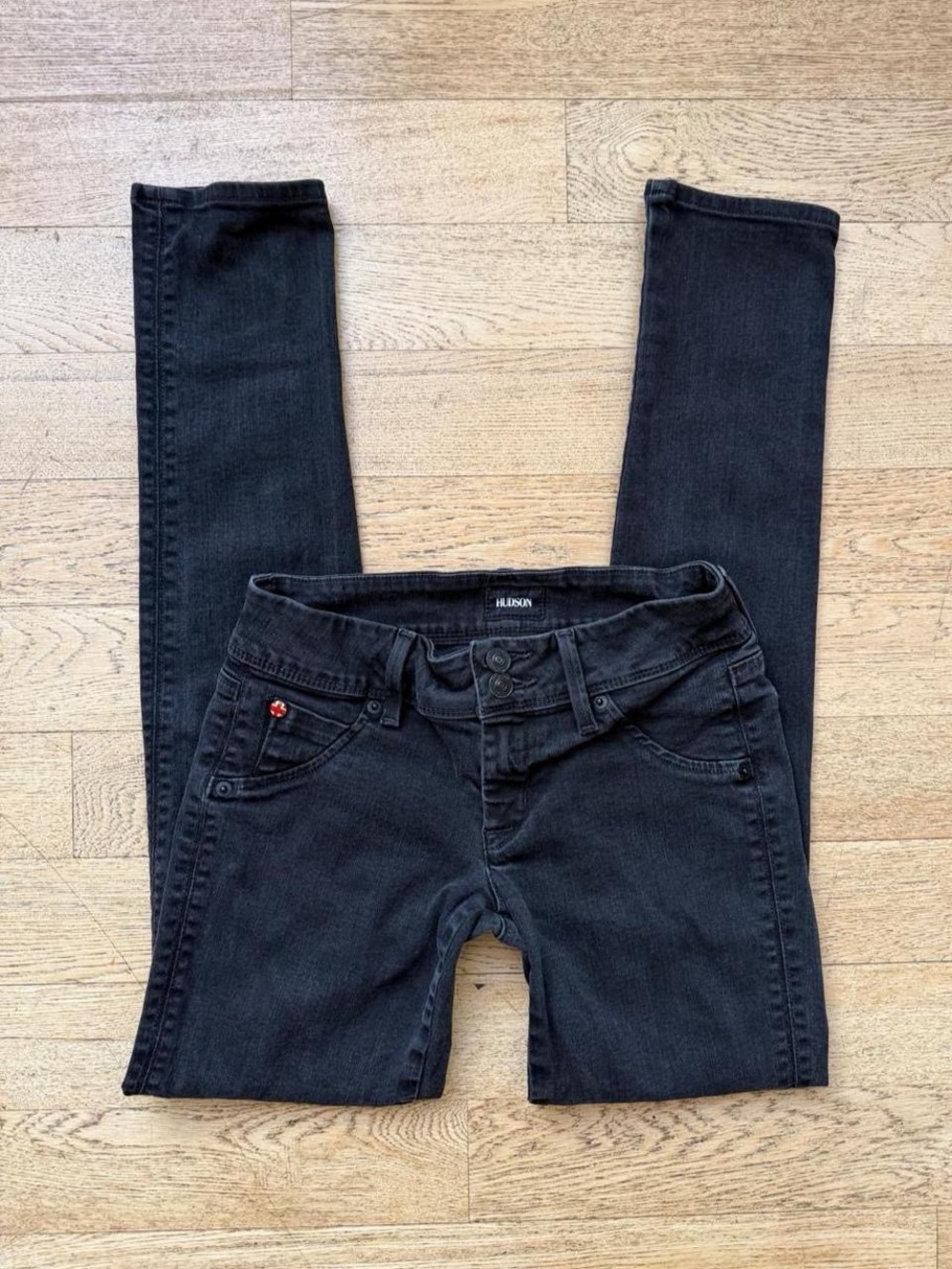 Y2K Hudson Black Skinny Jeans Ultra Low Rise Denim